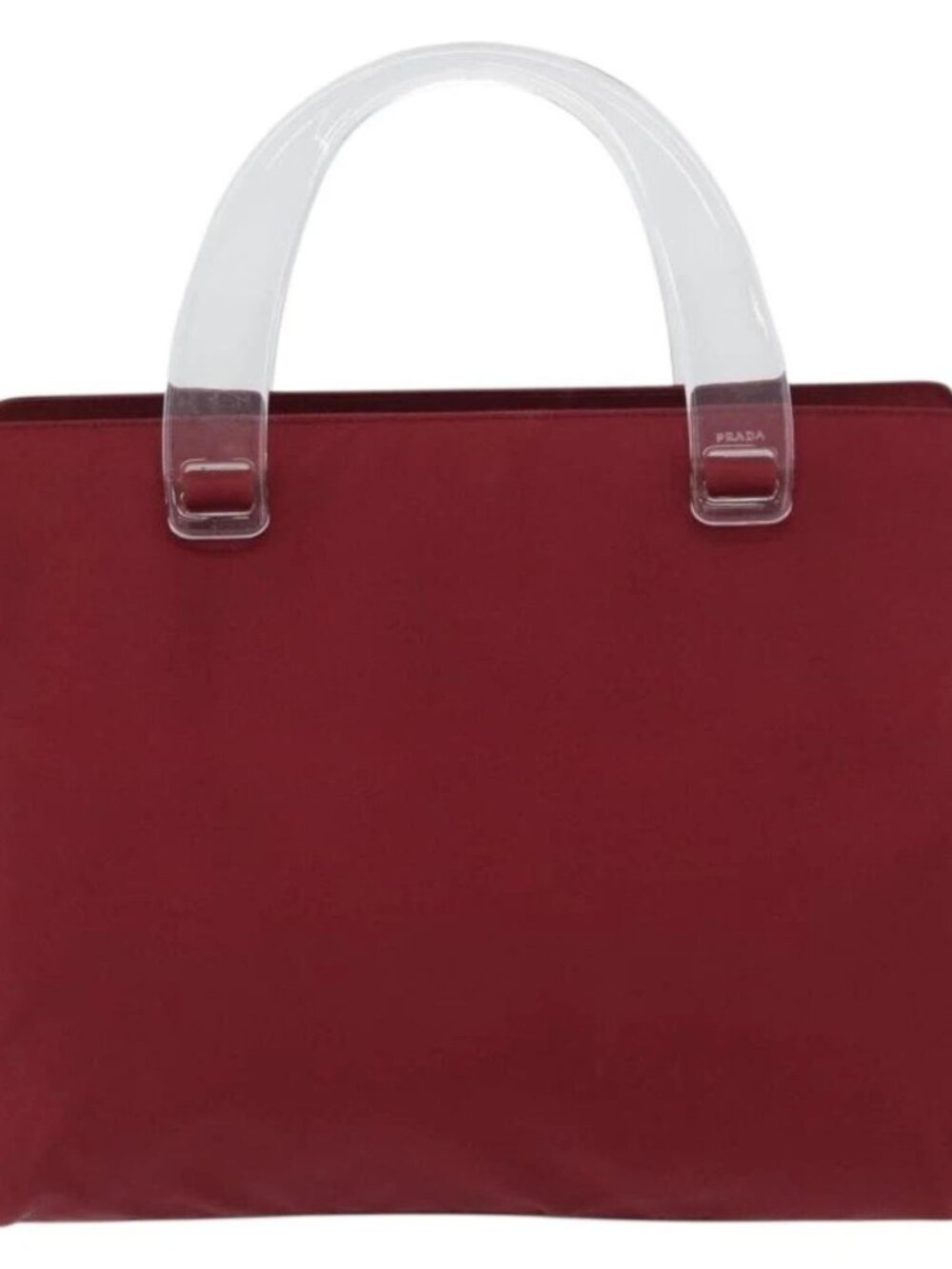 PRADA Hand Bag Nylon Red Auth ti3669 - Picture 2 of 15